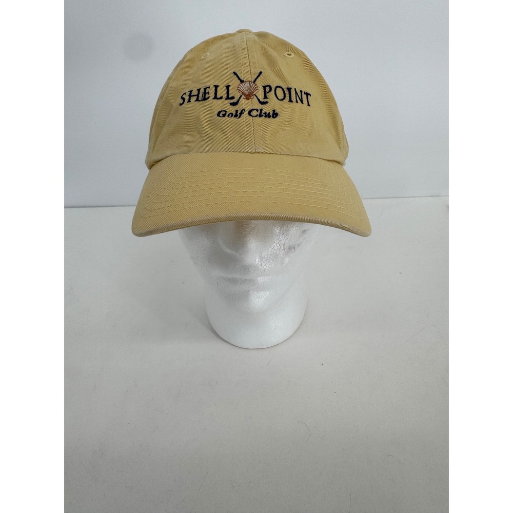 Town Talk Shell Point Golf Club Hat Yellow Cotton‎ Adjustable Strapback Cap Mens